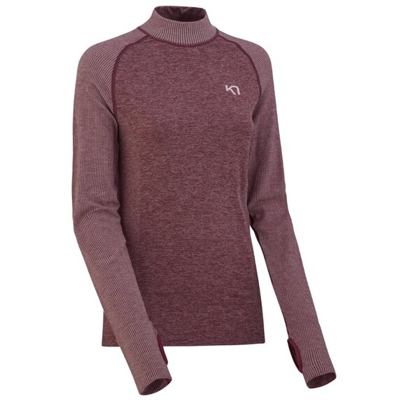 Kari Traa Luftig Long Sleeve Top Base Layer Mock Neck Thumbholes Size XS / Small - Picture 1 of 12